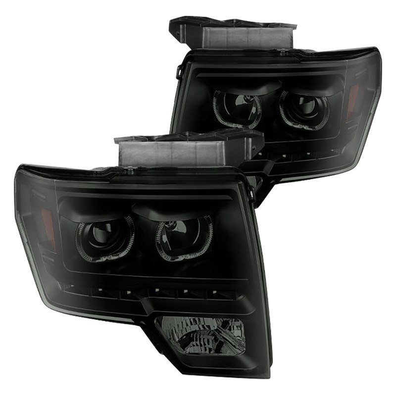 spyder black smoke halo projector headlights