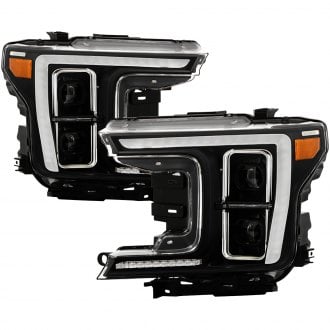 Spyder® - Driver and Passenger Side Black Light Tube LED Headlights