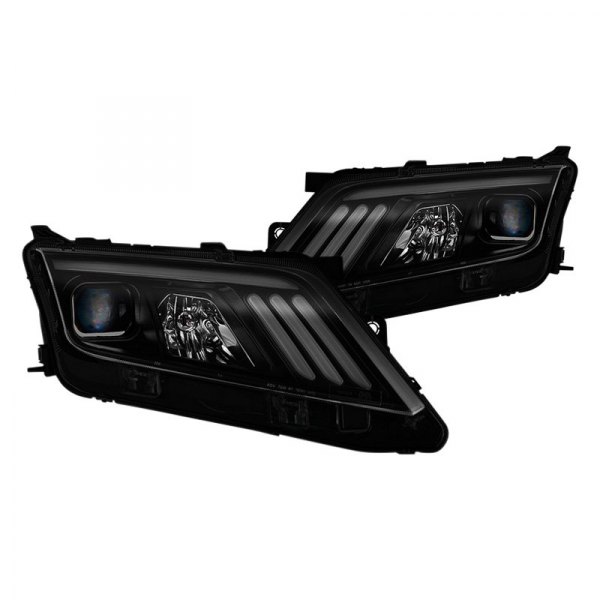 Spyder® - Black/Smoke LED DRL Bar Projector Headlights, Ford Fusion