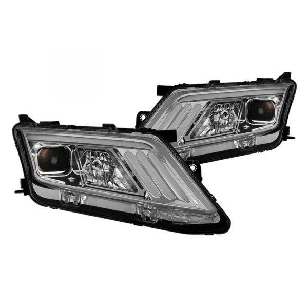 Spyder® - Chrome LED DRL Bar Projector Headlights, Ford Fusion