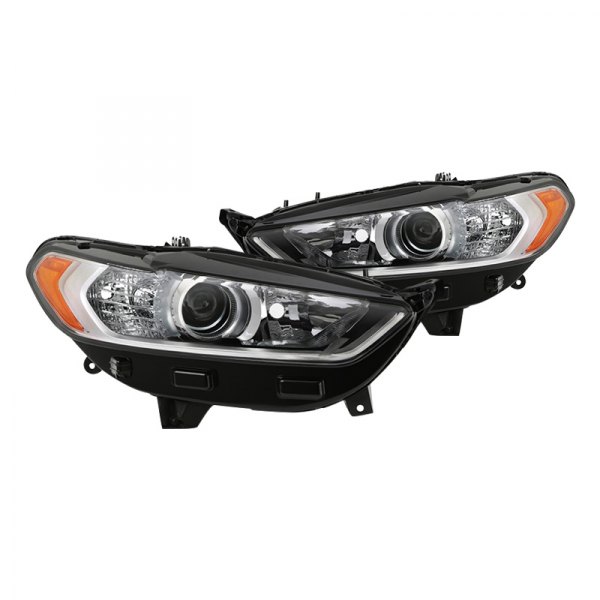 Spyder® - Chrome Factory Style Projector Headlights, Ford Fusion
