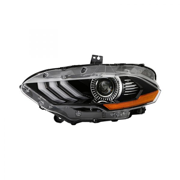 Spyder® - Driver Side Black Factory Style DRL Bar Projector LED Headlight, Ford Mustang