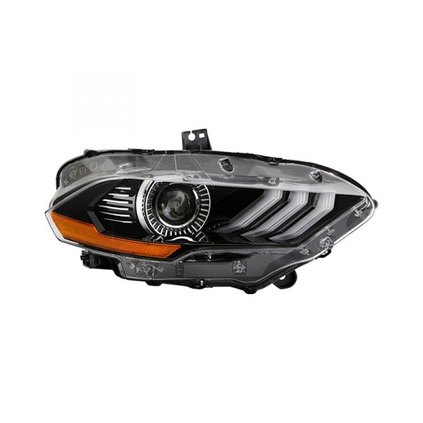 Spyder® - Passenger Side Black Factory Style DRL Bar Projector LED Headlight, Ford Mustang