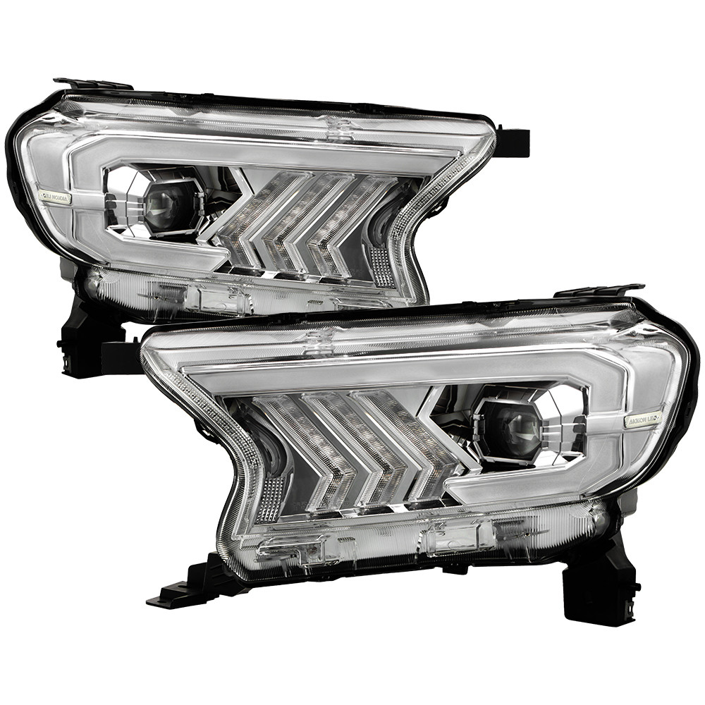 Spyder® PRO-JH-FR19-FLED-C - Chrome Sequential DRL Bar Projector 