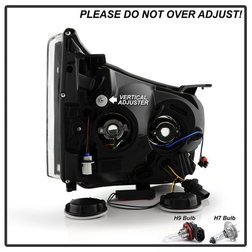 Spyder® PRO-JH-FTSIT15-LB-BK - Driver and Passenger Side Black LED