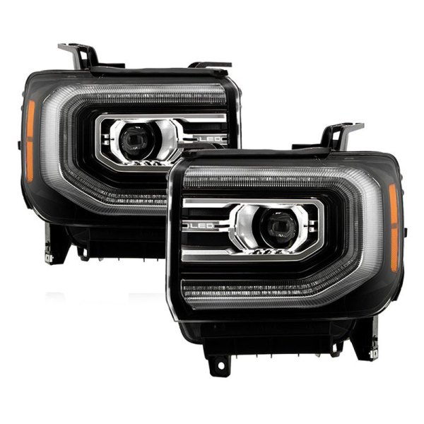 Spyder® - Black Projector Headlights with LED DRL