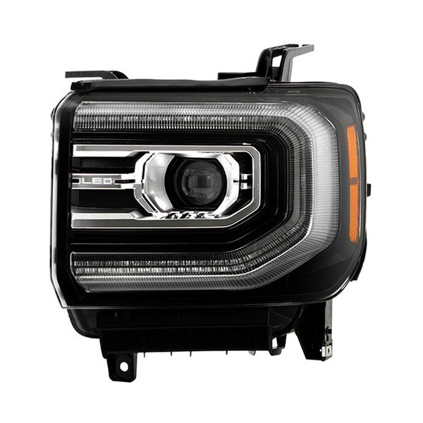 Spyder® - Driver Side Black/Chrome Factory Style Projector LED Headlight with DRL