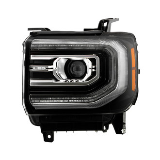Spyder® - Driver Side Black Factory Style Projector LED Headlight with DRL
