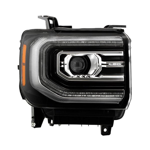 Spyder® - Passenger Side Black/Chrome Factory Style Projector LED Headlight with DRL