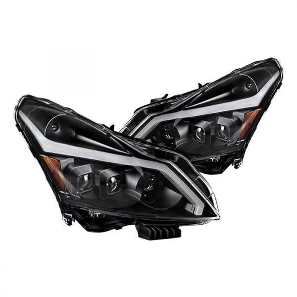 Spyder® - Black Sequential LED DRL Bar Projector Headlights