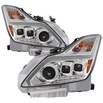 Spyder® - Driver and Passenger Side Chrome Sequential LED DRL Bar Projector Headlights
