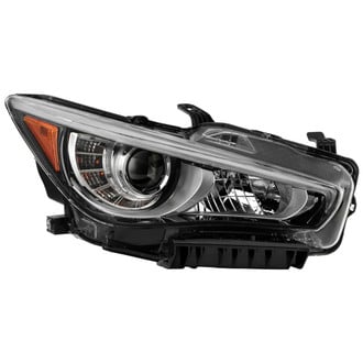 Spyder® - Passenger Side Black Factory Style LED DRL Bar Projector LED Headlight with LED DRL