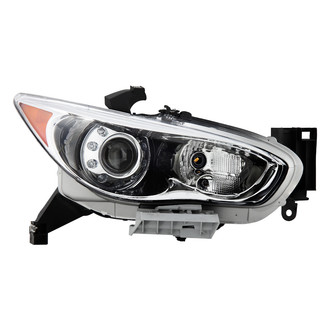 Spyder® - Passenger Side Black Factory Style Projector Headlight
