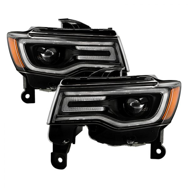Spyder® - Black Projector Headlights with LED DRL
