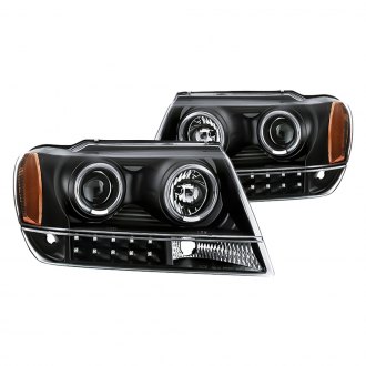 Spyder® - Black Halo Projector Headlights with Parking LEDs