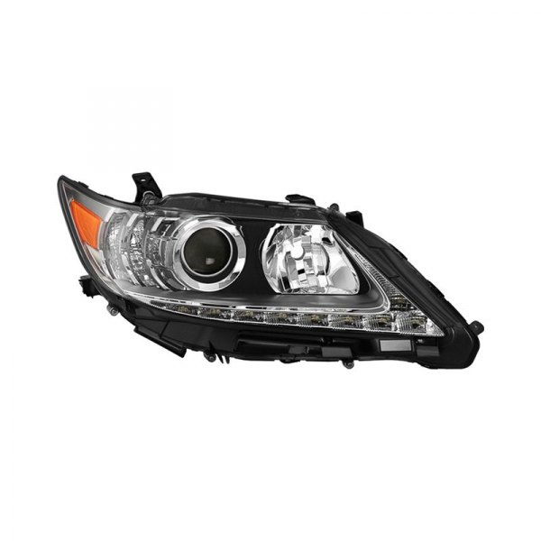 Spyder® - Passenger Side Black Factory Style Projector Headlight with LED DRL, Lexus ES
