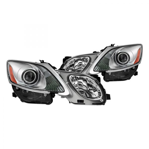 Spyder® - Chrome Factory Style Projector Headlights, Lexus GS