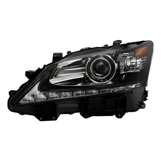 Spyder® - Black Factory Style Projector Headlight with LED DRL
