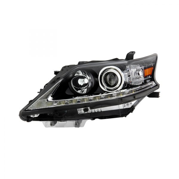Spyder® - Driver Side Black Factory Style Projector Headlight with LED DRL, Lexus RX