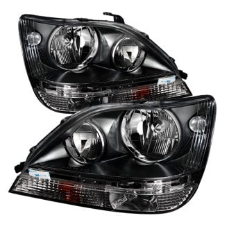 Spyder® - Driver and Passenger Side Black Euro Headlights