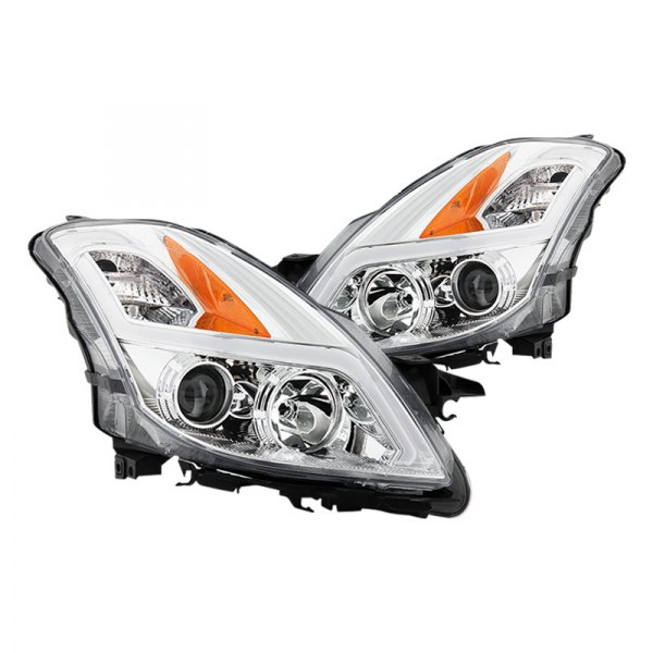 Spyder® - Chrome LED DRL Bar Projector Headlights, Nissan Altima