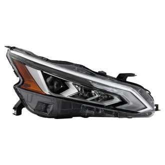 Spyder® - Passenger Side Black Factory Style Projector LED Headlight with DRL
