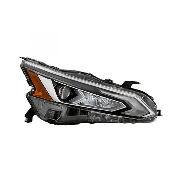 Spyder® - Passenger Side Chrome Factory Style Projector LED Headlight with DRL, Nissan Altima