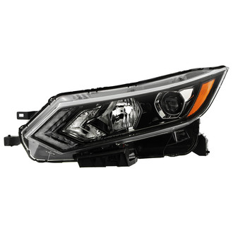 Spyder® - Driver Side Black Factory Style Projector Headlight with LED DRL