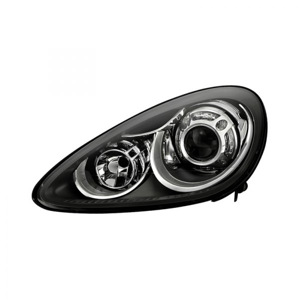 Spyder® - Driver Side Black Factory Style Projector Headlight with 4-LED DRL