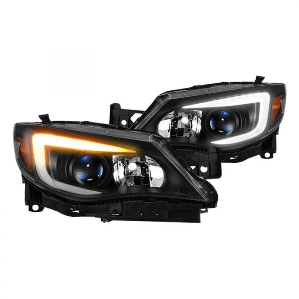 Spyder® - Black Switchback LED DRL Bar Projector Headlights, Subaru WRX