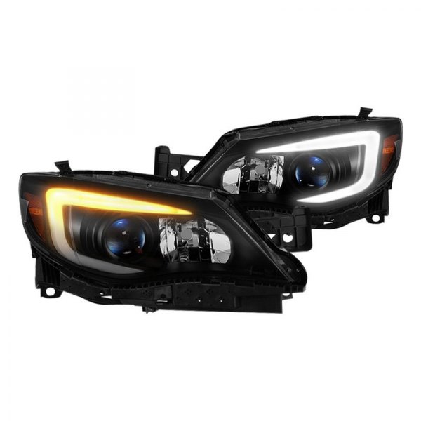 Spyder® - Black/Smoke Switchback LED DRL Bar Projector Headlights, Subaru WRX