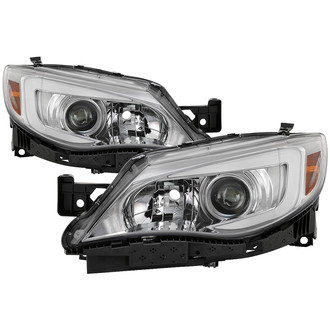 Spyder® - Driver and Passenger Side Chrome Switchback LED DRL Bar Projector Headlights