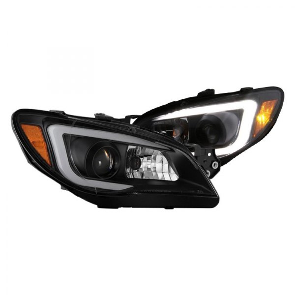 Spyder® - Black LED DRL Bar Projector Headlights, Subaru WRX