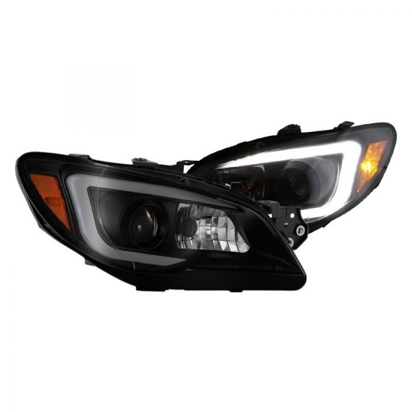 Spyder® - Black/Smoke LED DRL Bar Projector Headlights, Subaru WRX