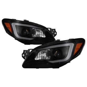 Spyder® - Driver and Passenger Side Black/Smoke LED DRL Bar Projector Headlights
