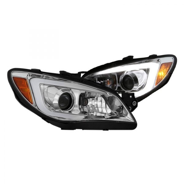 Spyder® - Chrome LED DRL Bar Projector Headlights, Subaru WRX