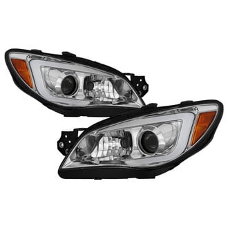 Spyder® - Driver and Passenger Side Chrome LED DRL Bar Projector Headlights