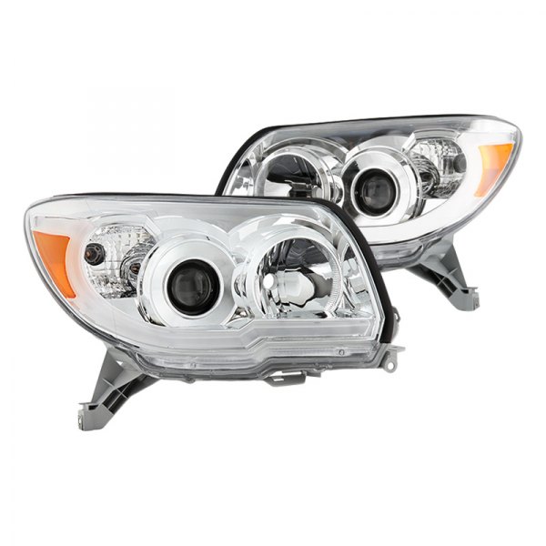Spyder® - Chrome LED Light Tube Projector Headlights, Toyota 4Runner