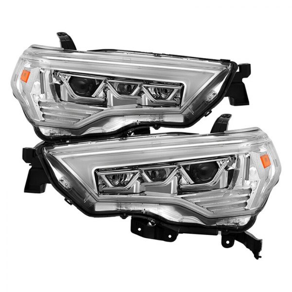Spyder® - Chrome DRL Bar Projector Headlights with Sequential LED Turn Signal