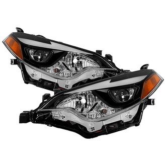 Spyder® - Driver and Passenger Side Black LED DRL Bar Projector LED Headlights