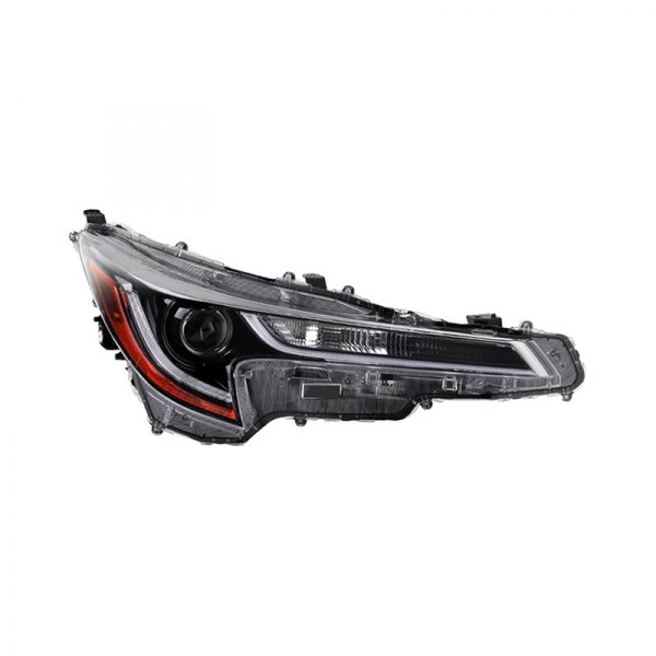Spyder® - Passenger Side Black/Chrome Factory Style Projector LED Headlight, Toyota Corolla