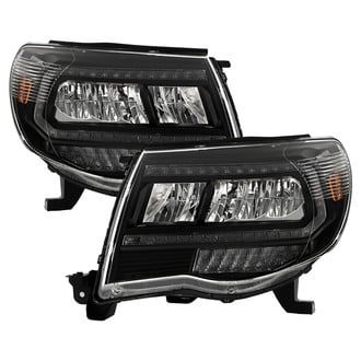 Spyder® - Driver and Passenger Side Black DRL Bar LED Headlights