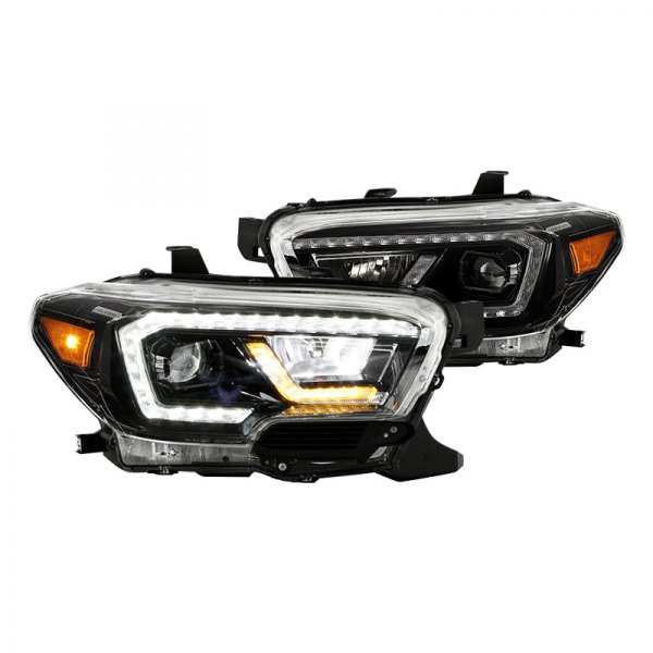 Spyder® - Black Light Tube Projector LED Headlights, Toyota Tacoma