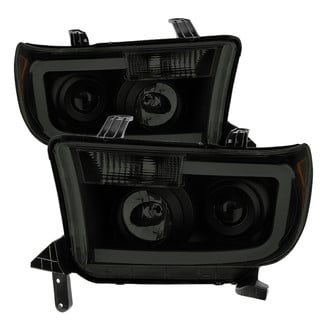 Spyder® - Driver and Passenger Side Black/Smoke LED Light Tube Projector Headlights