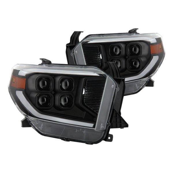 Spyder® - Black Light Tube Projector LED Headlights, Toyota Tundra