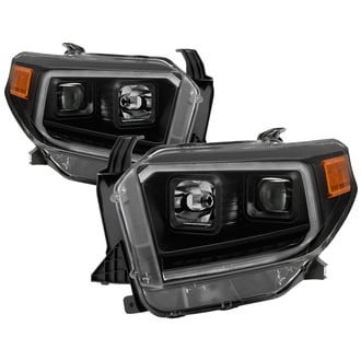 Spyder® - Driver and Passenger Side Black/Smoke LED Light Tube Projector Headlights