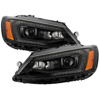 Spyder® - Driver and Passenger Side Black LED Headlights