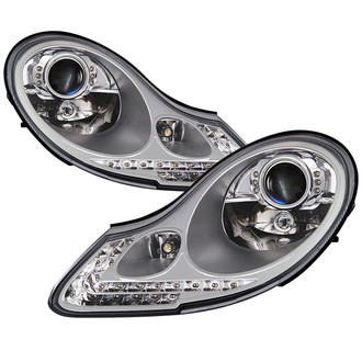 Spyder® - Driver and Passenger Side Chrome Projector Headlights