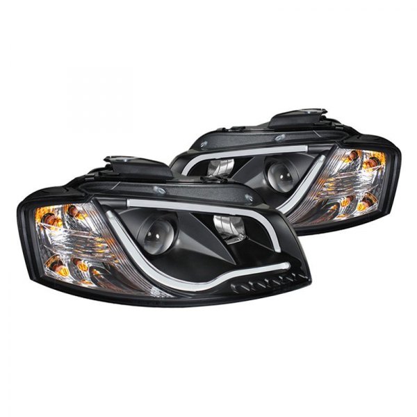 Spyder® - Black LED DRL Bar Projector Headlights, Audi A3