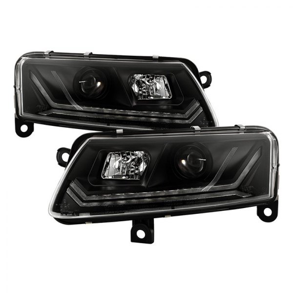 Spyder® - Black Light Tube Projector Headlights with Sequential LED Turn Signal
